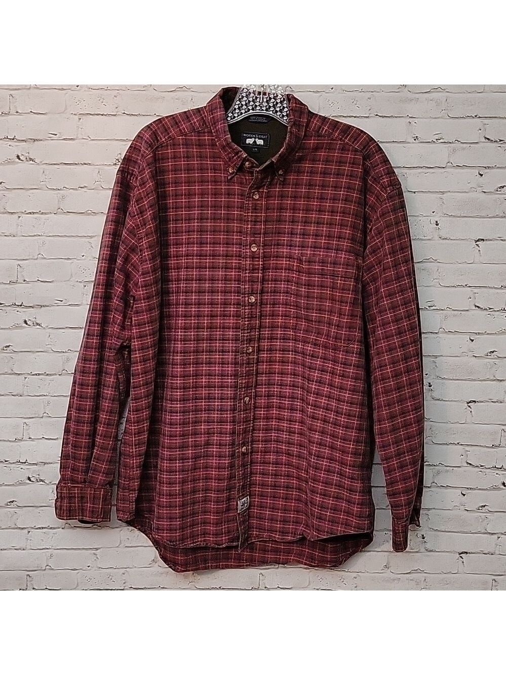 Woods & Gray, Men's Long-Sleeved Shirt, Button-Down, Size LG.